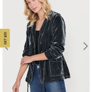 Lucky Brand Velvet Utility Jacket NWT- So cute!